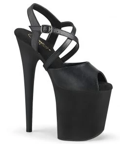 Pleaser Shoes By Pleaser USA FLAMINGO-824 Pleaser Shoes Strappy 8 Inch High Heel Exotic Dancer Shoe 8 Inch Heels