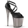 Pleaser Shoes By Pleaser USA FLAMINGO-840T Pleaser Shoes Smoke Tinted 8 Inch Heel Exotic Dancer Sandal 8 Inch Heels