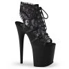 Pleaser Shoes By Pleaser USA Booties And Ankle High Boots FLAMINGO-896LC Lace Ankle High Platform Stripper Bootie