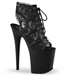 Pleaser Shoes By Pleaser USA Booties And Ankle High Boots FLAMINGO-896LC Lace Ankle High Platform Stripper Bootie