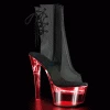 Pleaser Shoes By Pleaser USA Booties And Ankle High Boots FLASHDANCE-1018C-7 Pleaser Shoes Clear Illuminated Ankle High Stripper Boots