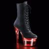 Pleaser Shoes By Pleaser USA FLASHDANCE-1020-7 LED Illuminated Ankle High Stripper Boot