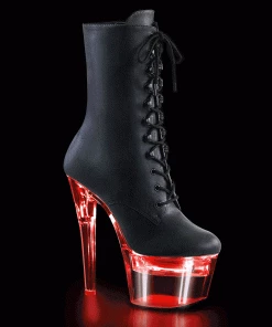 Pleaser Shoes By Pleaser USA FLASHDANCE-1020-7 LED Illuminated Ankle High Stripper Boot