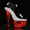 Pleaser Shoes By Pleaser USA FLASHDANCE-608CH Pleaser Shoes Light Up Pole Dancing High Heels 6 Inch Heels