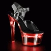 Pleaser Shoes By Pleaser USA FLASHDANCE-708 Clear Platform LED Illuminated Stripper Shoe