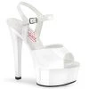 Pleaser Shoes By Pleaser USA GLEAM-609 Pleaser Shoes White Comfort Pole Dancing Class 6 Inch Heels