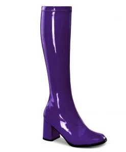 Funtasma Costume Footwear GOGO-300 Funtasma Shoes Purple Knee High Costume Boot