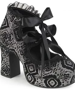 Women's Demonia Footwear GOTHIKA-53 Demonia Shoes Gothic Lace Platform Shoes