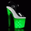 Pleaser Shoes By Pleaser USA ILLUMINATOR-808 Pleaser Shoes Light Up 8 Inch Exotic Dancer Shoes 8 Inch Heels