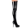 INDULGE-3000 Devious Shoes Thigh High Platform Boots Thigh High Boots