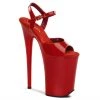 Pleaser Shoes By Pleaser USA INFINITY-909 Pleaser Shoe Red Patent Extreme Heels