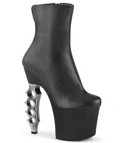 Pleaser Shoes By Pleaser USA Halloween Costume Footwear IRONGRIP-1042 Pleaser Shoes Brass Knuckle Stripper Boots