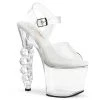 Pleaser Shoes By Pleaser USA 7 Inch Heels IRONGRIP-708 Pleaser Shoes Clear Platform Stripper Shoe