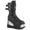 Women's Demonia Footwear KERA-108 Demonia Shoes Metal Plate Platform Gothic Boots