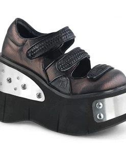 KERA-13 Demonia Shoes Metal Plate Platform Gothic Maryjane