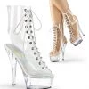 Pleaser Shoes By Pleaser USA KISS-1016C Pleaser Shoes Clear Pole Dancing Boot