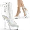 Pleaser Shoes By Pleaser USA KISS-1018C Pleaser Shoes Clear Pole Dancing Boot