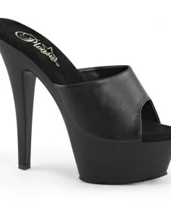 Pleaser Shoes By Pleaser USA KISS-201 Pleaser Shoes Black Vegan Platform Stripper Shoe