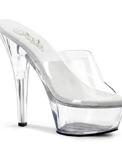 Pleaser Shoes By Pleaser USA KISS-201 Pleaser Shoes Clear Platform Stripper Shoe