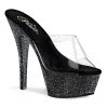 Pleaser Shoes By Pleaser USA KISS-201MG Pleaser Shoes Mini Glitter Stripper Shoe 6 Inch Heels