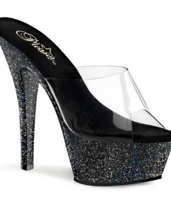 Pleaser Shoes By Pleaser USA KISS-201MG Pleaser Shoes Mini Glitter Stripper Shoe 6 Inch Heels