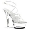 Pleaser Shoes By Pleaser USA KISS-206 Pleaser Shoes Clear Strappy Stripper Shoes