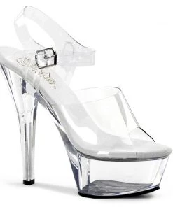Pleaser Shoes By Pleaser USA KISS-208 Pleaser Shoes Clear Pole Dancing Fitness Shoe 6 Inch Heels