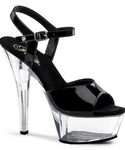 Pleaser Shoes By Pleaser USA KISS-209 Pleaser Shoes Clear Platform Pole Dancing Shoe 6 Inch Heels