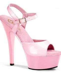Pleaser Shoes By Pleaser USA 6 Inch Heels KISS-209 Pleaser Shoes Baby Pink Pole Dancing Sandal
