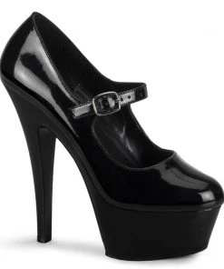 Pleaser Shoes By Pleaser USA Halloween Costume Footwear KISS-280 Pleaser Shoes Platform Black Patent Pole Dancing Pump