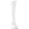 Pleaser Shoes By Pleaser USA Thigh High Boots KISS-3010 Pleaser Shoe White Patent Thigh High Boot