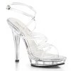 Fabulicious Shoes By Pleaser USA LIP-106 Clear Strappy High Heel Sandal Sexy Sandals