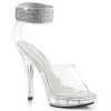 Fabulicious Shoes By Pleaser USA LIP-142 Clear Rhinestone High Heel Evening Shoe