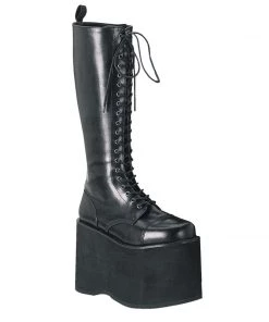 MEGA-602 Demonia Shoes Platform Lace Up Knee Boots