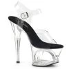 Pleaser Shoes By Pleaser USA MOON-708 Pleaser Shoes Clear Cut Out Platform Stripper Sandal 7 Inch Heels