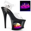 Pleaser Shoes By Pleaser USA MOON-708FLM Pleaser Shoes Clearance Flame Cut Out Platform Stripper Shoe
