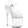 Pleaser Shoes By Pleaser USA NAUGHTY-808 Pleaser Shoes Clear 8 Inch Exotic Dancer Shoes 8 Inch Heels
