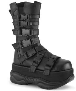 Unisex Demonia Footwear NEPTUNE-210 Demonia Shoes Gothic Mid Calf Boot