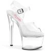 Pleaser Shoes By Pleaser USA 7 Inch Heels PASSION-708 Pleaser Shoes Clear Platform Comfortable Stripper Shoes
