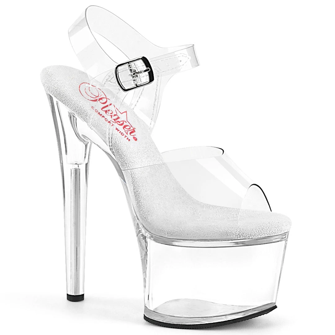 Pleaser Shoes By Pleaser USA 7 Inch Heels PASSION-708 Pleaser Shoes Clear Platform Comfortable Stripper Shoes 1 Pleaser Shoes By Pleaser USA 7 Inch Heels PASSION-708 Pleaser Shoes Clear Platform Comfortable Stripper Shoes