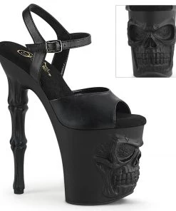 Pleaser Shoes By Pleaser USA RAPTURE-809 Pleaser Shoes Skull Platform Exotic Dancer Shoes 8 Inch Heels