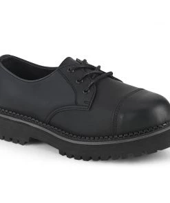 RIOT-03 Demonia Shoes Steel Toe Oxford Vegan Unisex Demonia Footwear