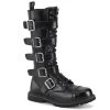 Unisex Demonia Footwear RIOT-18BK Demonia Shoes 18 Eyelet Steel Toe Punk Boot