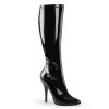 Pleaser Shoes By Pleaser USA SEDUCE-2000 Pleaser Shoes Black Patent Knee High Sexy Boot Halloween Costume Footwear