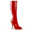Pleaser Shoes By Pleaser USA SEDUCE-2000 Pleaser Shoes Red Patent Knee High Sexy Boot Halloween Costume Footwear