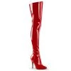 Pleaser Shoes By Pleaser USA SEDUCE-3000 Pleaser Shoes Red Patent Thigh High Sexy Boots Halloween Costume Footwear