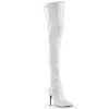 Pleaser Shoes By Pleaser USA SEDUCE-3000 Pleaser Shoes White Patent Sexy Thigh Boot Halloween Costume Footwear