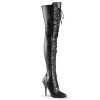 Pleaser Shoes By Pleaser USA SEDUCE-3024 Pleaser Shoes Lace Up Thigh High Boot