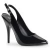Pleaser Shoes By Pleaser USA SEDUCE-317 Pleaser Shoes Black Patent Sling Back Pump Sexy Pumps