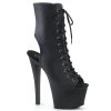 Pleaser Shoes By Pleaser USA Booties And Ankle High Boots SKY-1016 Pleaser Shoes Black Vegan Leather Stripper Boot